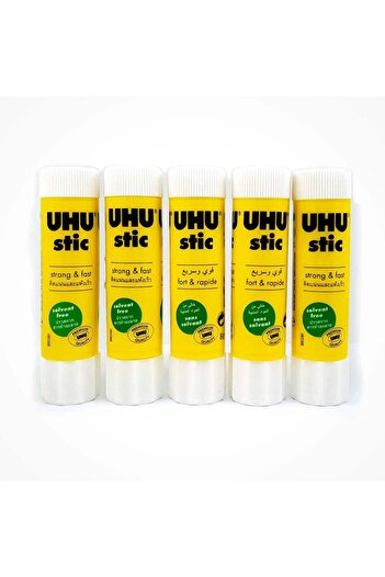 Uhu Glue Stick Set 5x8.2g – Strong, Quick-Dry Adhesive for Paper, Crafts & School Projects