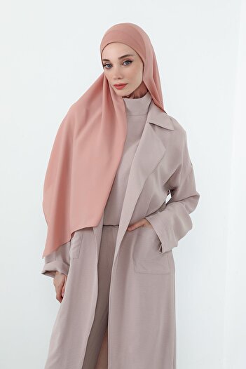 Aisha's Design شال كريب مبطن بالقطن الممشط يغطي الرقبة، PS-55، كابتشينو - كابتشينو