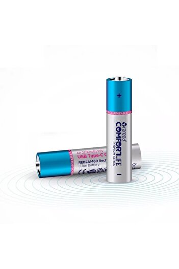 RAFEED AA Rechargeable Batteries, 2 PCS, Multicolor