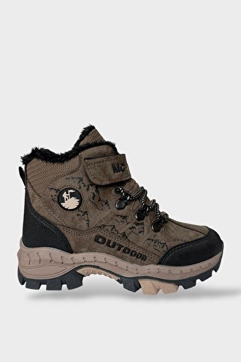 Liger Children's Fur-Lined Zippered Outdoor Boots Vi̇zon
