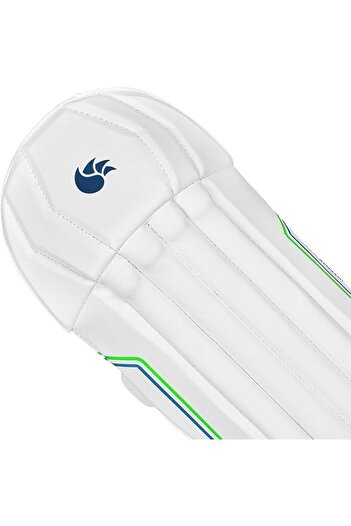 DSC Shoc Wicket Keeping Legguard | Boys | White | Mesh Instep | Wrap-Around Compact Fit