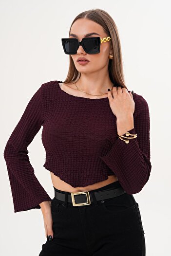 ŞİMAL Women's Spanish Sleeve Wrap Blouse 255268 -