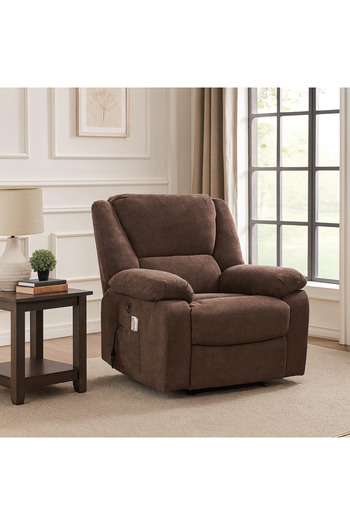 RFAN Massage and Heated Armchair, Electric Recliner, Brown