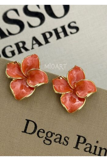 MioArt Mineli Women's Flower Model Earrings