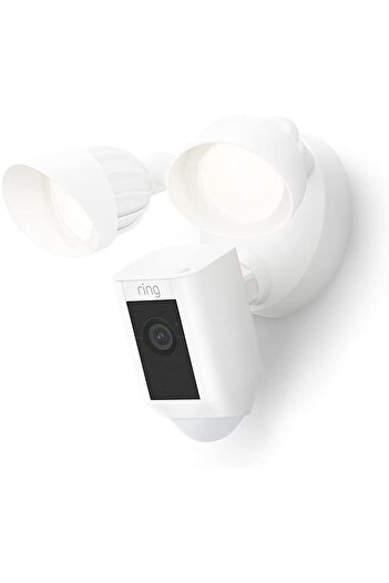 Ring Floodlight Cam Wired Plus, White - 1080P Hd Video, Motion-Activated LED Floodlights, Built-In S