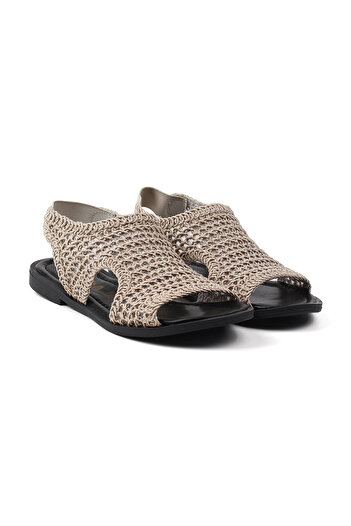 KAJILA Women's Camel Straw Braided Stylish Comfortable Sandals - Casual, Non-Slip Sole, Summer Comfort
