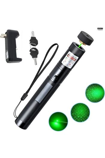 Impact Vision Laser Pointer Verde, Acumulator inclus, Aluminiu, Prezentari birou/In aer liber, Impact Vision®