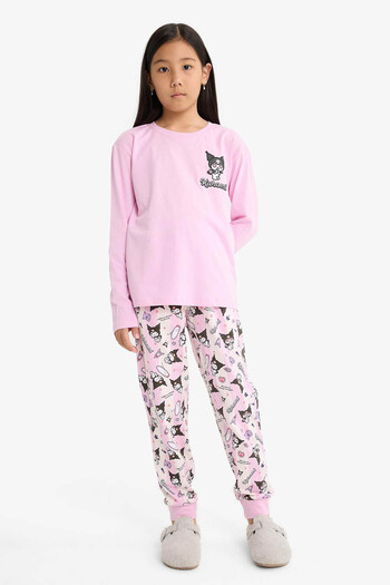 DeFacto Lilac Girl's Top and Bottom Set F7358A8/Pr66