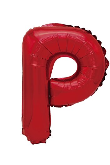 SDX Market Metallic foil balloon, Mirific Party, letter P, 40 cm, Red