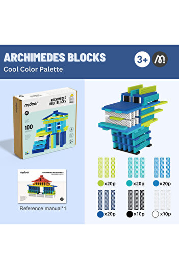 Mideer Archimedes Blocks - Cool Color Palette