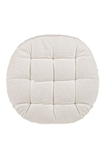 OEM Perna pentru scaun, rotunda, cu doua fete, bumbac, ecru, 38x5cm