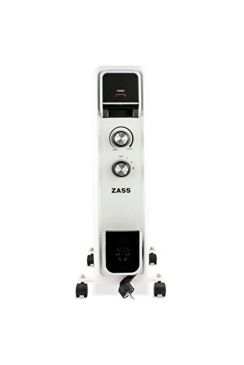 Zass oil heater ZR 13E, poer 2600W, Thermostat, White