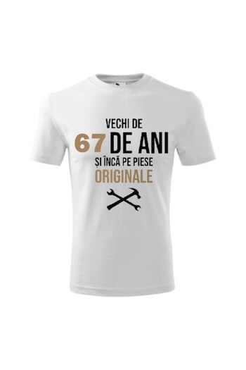 OEM Personalized Men's T-shirt, White, 67 Years Old and Still on Original Parts, 2XL
