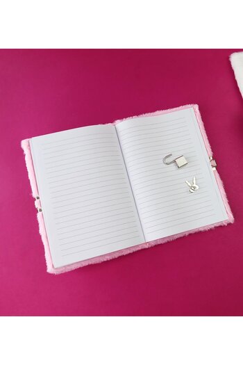 Gift Moda Capybara Plush Cover Locked Diary Notebook