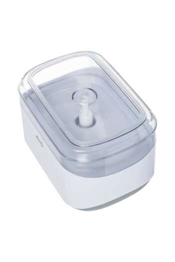 OEM Liquid detergent dispenser and kitchen sponge holder, with sponge included, plastic, white/gray, 1