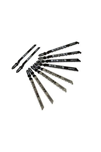 GEKO Set 10 Blades for Jigsaw from HCS Steel, G01220