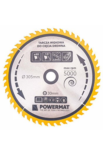Powermat Disc circular pentru lemn TDD-305x30mm 48 dinti, PM0901