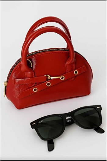 ÖZÜM TAKI Women's Small Size Hand and Shoulder Bag Red