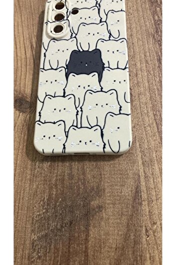 Newon Samsung Galaxy A36 Cat Printed Inside Velvet Premium Silicone Phone Case