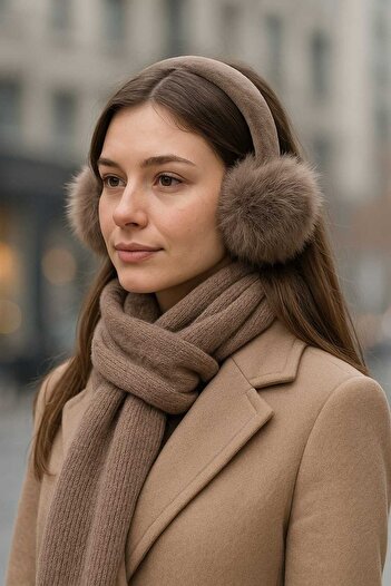 Betülce Foldable Plush Earmuffs – Soft, Warm & Stylish Design