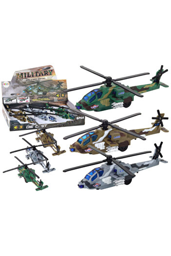 LEAN Home Set Helicopters Aluminum, Light and Sound Effects, 19 x 7 x 7 cm, 16530