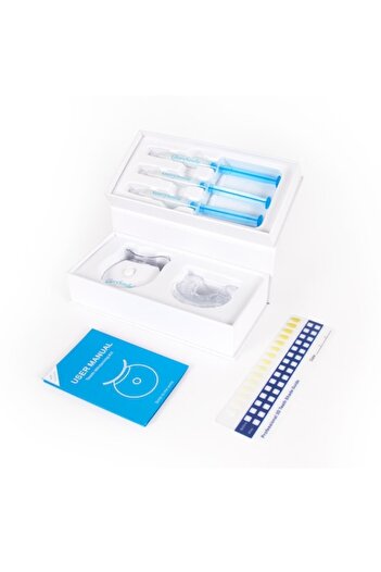 OEM Kit albire dinti, Glory Smile, 100% , Peroxid redus, Lampa UV, Mulaje, 3x Seringi, Alb