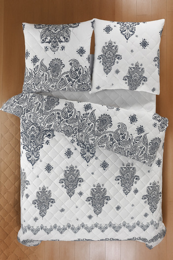 Mislina Home Santorini Single Quilted Filled Duvet 4 Seasons Baklava Dsn | Pillow Case Gift |   160X230Cm
