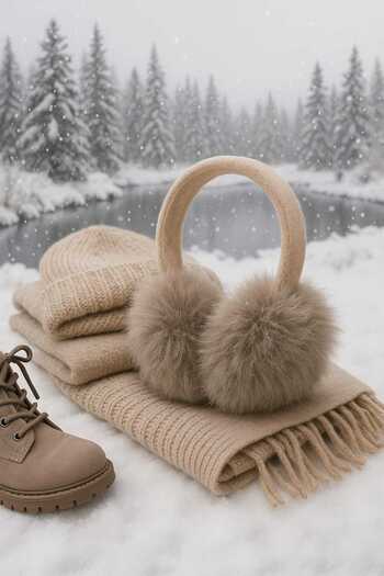 Betülce Foldable Plush Earmuffs – Soft, Warm & Stylish Design