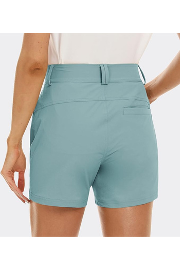 MOFIZ Women's breathable shorts, 3 pockets, green 28