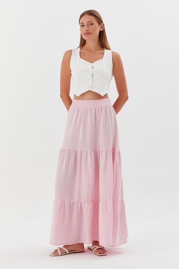 Shopping Shop Muslin Skirt Pink