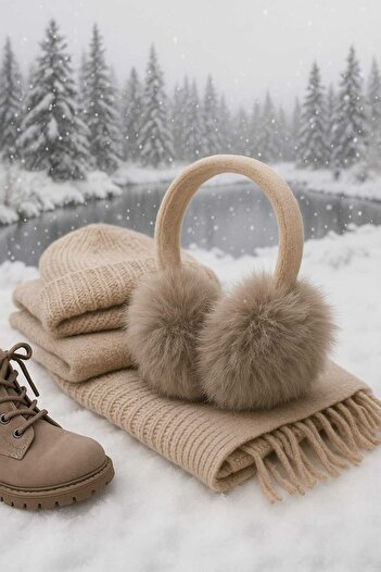 WOHOME Foldable Plush Earmuffs – Soft, Warm & Stylish Design