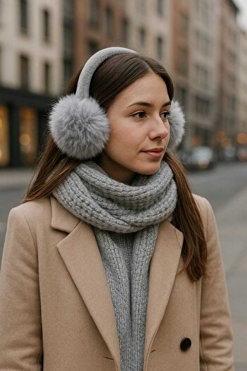 WOHOME Foldable Plush Earmuffs – Soft, Warm & Stylish Design