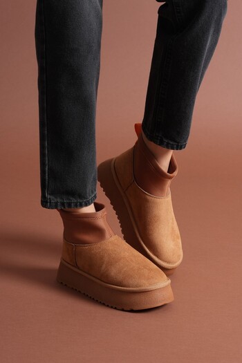 MODA55 Cuen taba suede boots