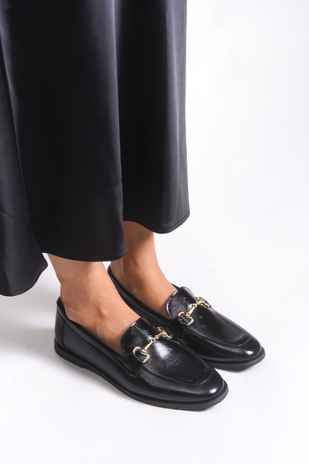 Riccon Winlayna Women's Ballet Flats 0012093 Black Leather