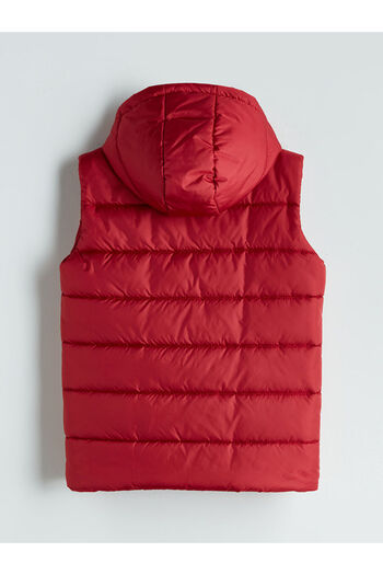 LC Waikiki Lcw Kids New Season Hooded Galata-Palace Printed Boy's Puffer Vest