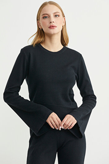 Sementa Double Pants Sweater Knitwear Set - Black