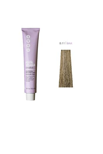 Milkshake Permanent Hair Dye 8.11/8AA - Creative Conditioning Blond Light Ash Gray - Milk Shake