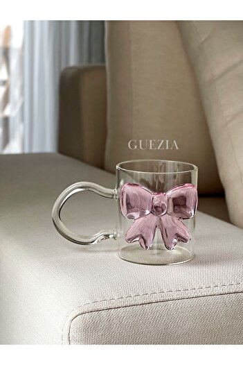 GUEZIA Fiyonk Cam Bardak Kurdele Cam Bardak 1 adet