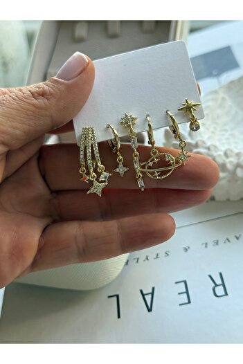 Rossetto Atelier Imported Gold Galaxy 6-Piece Earring Set