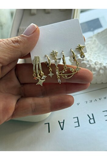 Rossetto Atelier Imported Gold Galaxy 6-Piece Earring Set