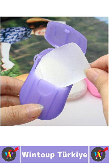 Wintoup Travel Type Camping Outdoor School Office Lightweight Water-Soluble Soap with Dispenser Design Paper Soap 20 Pieces