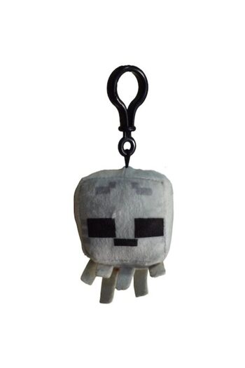 MINECRAFT Jucarie de plus Minecraft, Cenusiu 8cm cu breloc si 2 etichete