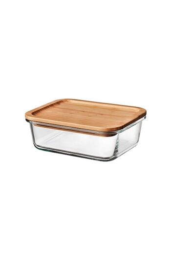 FRANDIS Glass Storage Container with Bamboo Lid, Frandis, 0.3 L