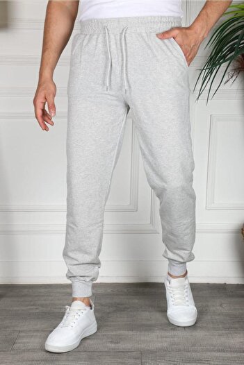 SURMARİ Set of 3 3 Pcs Black Navy Blue Gray Unisex Regular Leg Ribbed Sweatpants