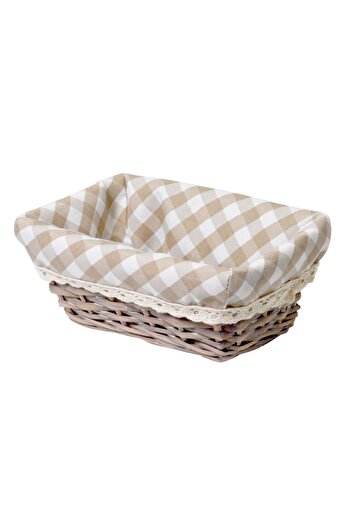 FRANDIS Bread basket 22x15x9 cm, Frandis, wicker/cotton, Cottage model