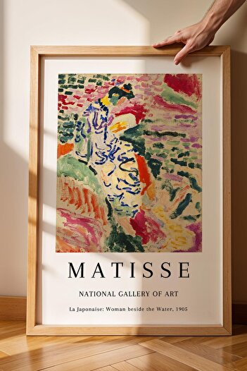 Saturn Henri Matisse Woman Beside the Water Framed Painting - Eclectic Style Wall Decor