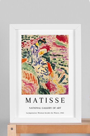 Saturn Henri Matisse Woman Beside the Water Framed Painting - Eclectic Style Wall Decor