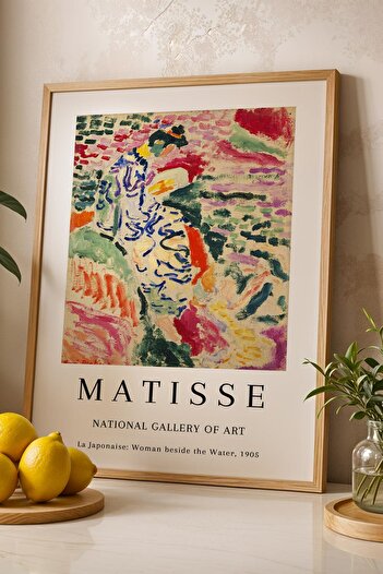 Saturn Henri Matisse Woman Beside the Water Framed Painting - Eclectic Style Wall Decor