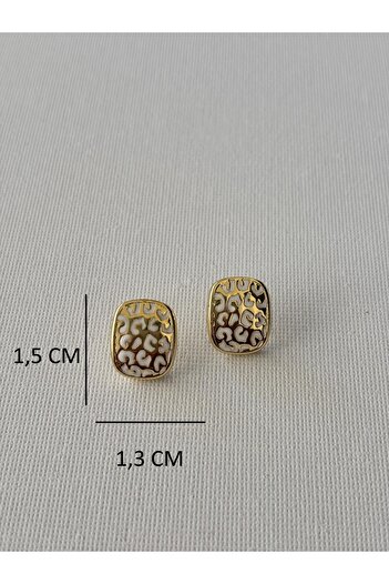 Nilsu Aksesuar Steel Stylish Design Patterned Women's Earrings