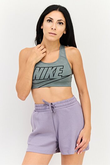 Nike Women Brand Logo Non-Padded Sports Bra, Grey